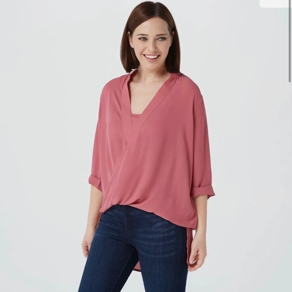 LISA RINNA TWIST FRONT TOP WITH CAMI - SMALL - NAVY - Picture 6 of 6